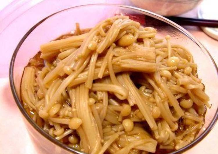 Recipe of Award-winning Comfort Food Easy Homemade Nametake (Marinated Enoki Mushrooms)