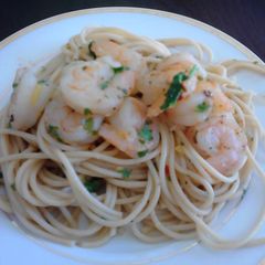 Spicy shrimp scamp pasta A picture of Spicy shrimp scamp pasta.