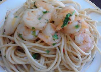 Easy Fast Cooking Spicy shrimp scamp pasta Most Delicious