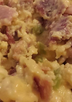 A picture of Elisa's Fast Microwave Scrambled Eggs.