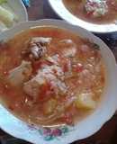 Caldo de pollo con arroz... SALUDABLE😊