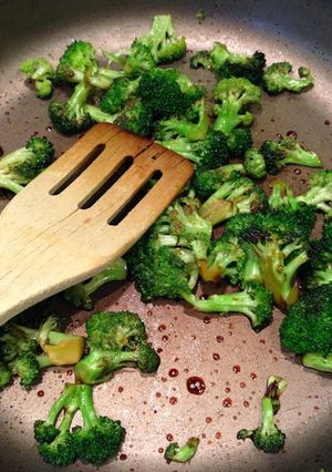A picture of Stir fried vegetables with a spicy twist.