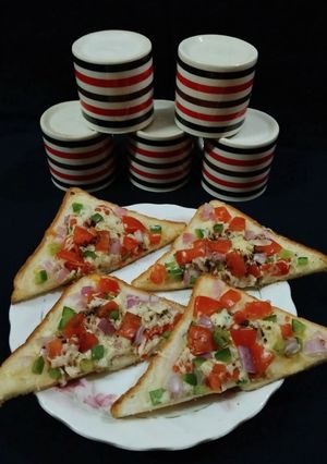 A picture of Vegetable Cheese Toast.