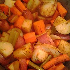A picture of Roasted vegetables.