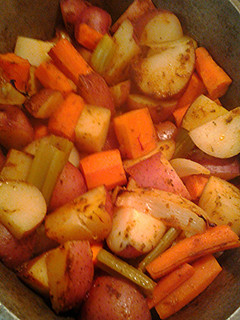 A picture of Roasted vegetables.