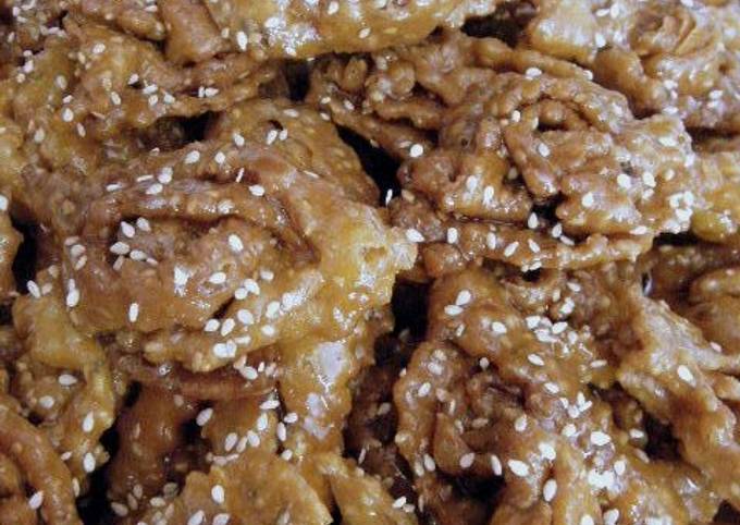 Moroccan Chebakia (Sesame Cookies with Honey) for Ramadan