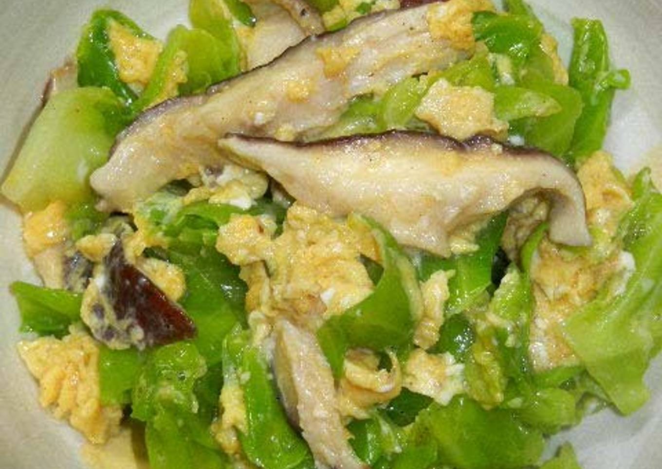 Oil-free Cabbage and Egg Sauté