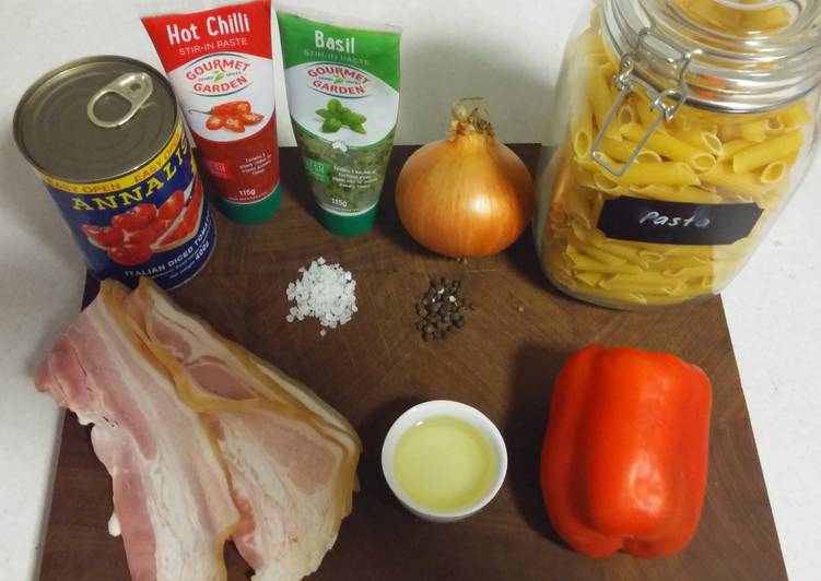 Simple Way to Prepare Favorite Bacon and Chilli Pasta