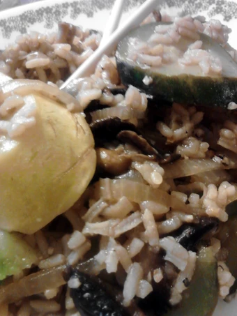 Recipe Zucchini Mushroom Rice Skillet which So Delicious