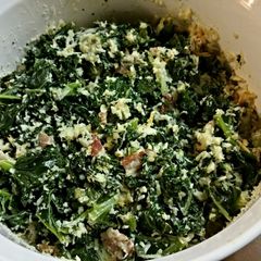 A picture of Kale Gratin with Bacon.