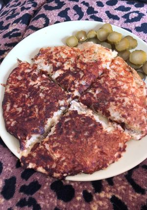 Фото Швидкий сніданок з картоплі (великий дерун на сковороді).
