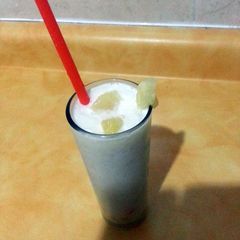 A picture of piña colada smoothie.