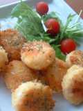 Scallops with Cheesy Panko
