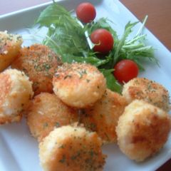 Scallops with Cheesy Panko A picture of Scallops with Cheesy Panko.