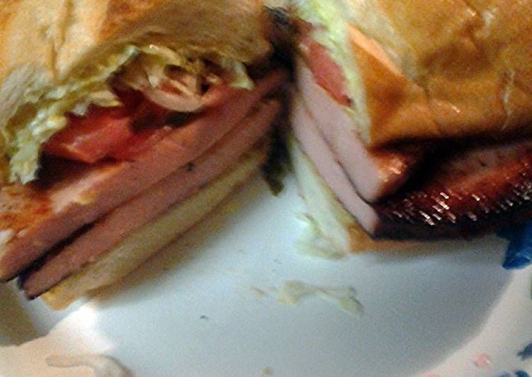 Easiest Way to Prepare Homemade fried bologna sandwiches