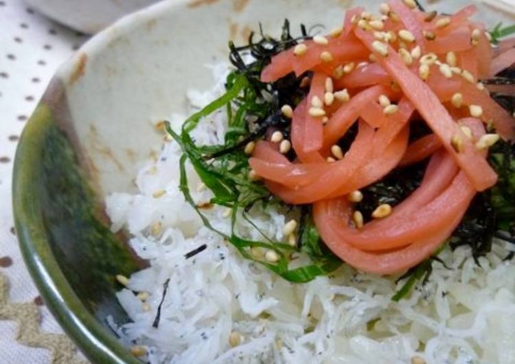 Recipe of Ultimate Easy and Totally Delicious Shirasu Rice Bowl