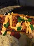 Chili Glazed Salmon With Sriracha Cream Sauce