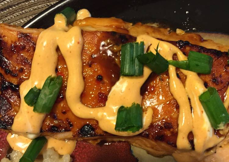 How To Learn Chili Glazed Salmon With Sriracha Cream Sauce