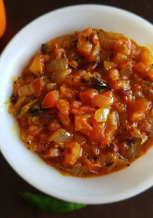 A picture of Tomato Thokku.