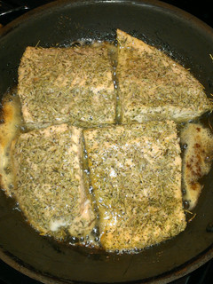 A picture of Rosemary lemon salmon.