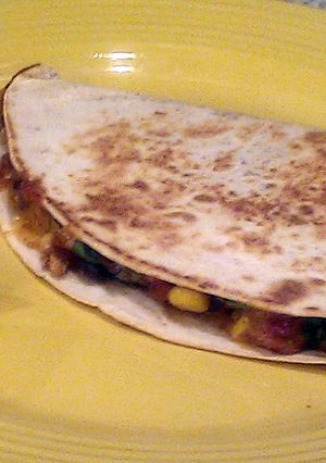 A picture of Black Bean Quesadilla.