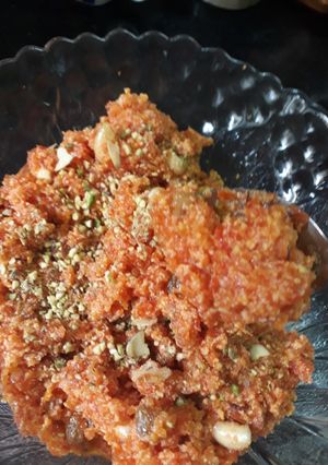A picture of Dry fruit caroot halwa.
