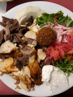 A picture of Spicy chicken and fish salad.