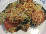 Berenjenas y tomates con queso 