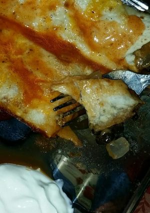 A picture of Black Bean Enchiladas.