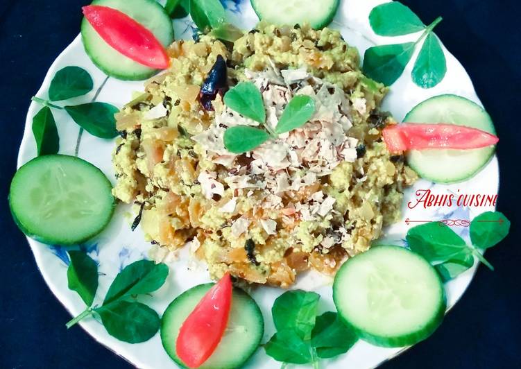 Recipe of Perfect Methi paneer bhurji