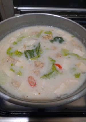 Foto resep Sawi putih tahu tempe kuah santan