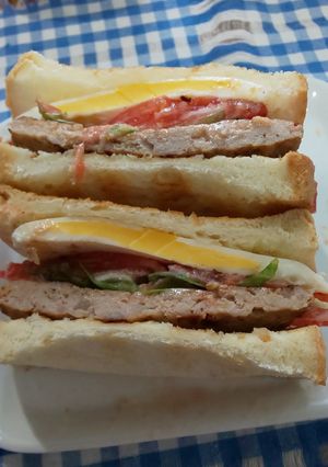 A picture of Easy and Delicious Pork Rib-Style Sandwich DX.