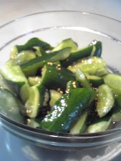 A picture of 3-Minute Seasoned Cucumbers for Bento.
