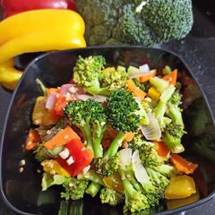 A picture of Broccoli stir fry.
