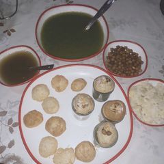 A picture of Raw mango and Apple Pani Puri.