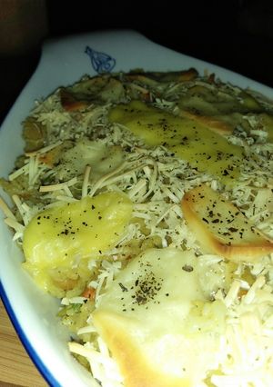 Foto resep Rice baked with ccs(chesee,chicken,seafood)#bikinRamadanberkesan