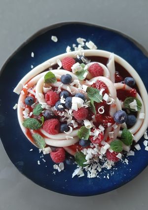 Zdjęcie przepisu Spaghetti z białej czekolady.
