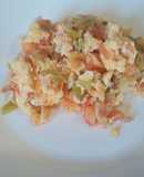Revoltillo con tomates, pimiento, ajo y cebolla