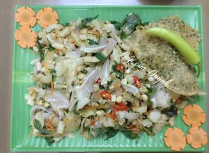 Hình của món Gỏi trái vả tai heo.