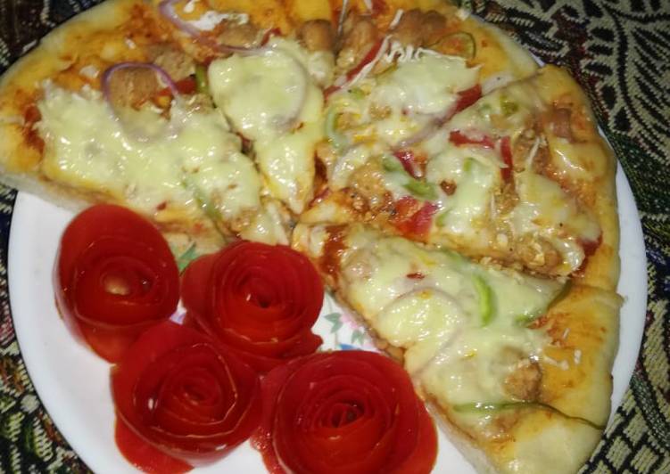 Recipe of Super Quick Chicken fajita pizza