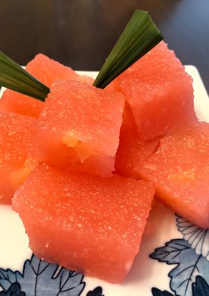 A picture of Indonesian Steamed Cassava Cake (Kue talam singkong).