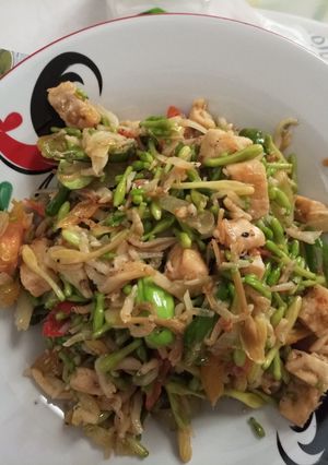 Foto resep Tumis bunga pepaya dan teri medan