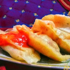 A picture of My style of dumplings or momos.