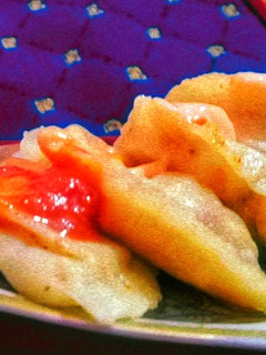 A picture of My style of dumplings or momos.