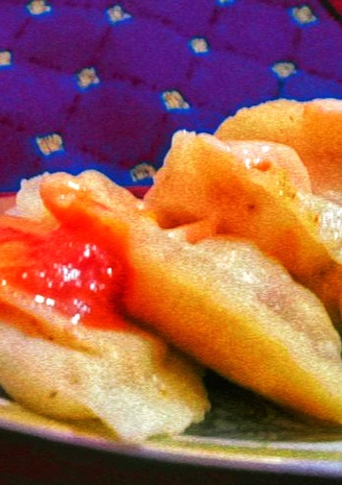 A picture of My style of dumplings or momos.