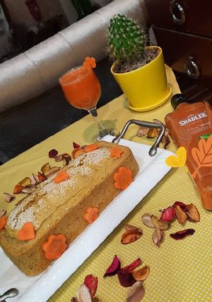 عکسی از دستور کیک هویج و گردو و دارچین 🥕🥕🧡🧡🍂🍂