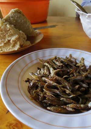 A picture of Fried omena.