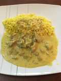 Curry de pavo con arroz Thai