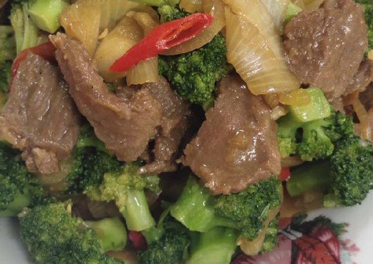 Resep 19. Ca brokoli sapi Lezat