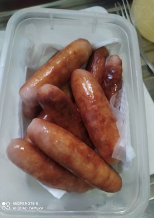 A picture of Chicken Sausages #endofyearchallenge.